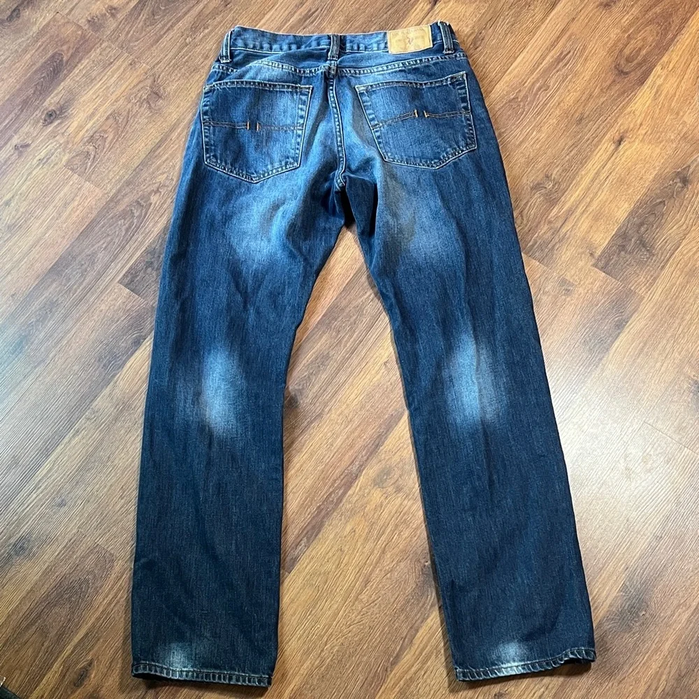 U.S. Polo Assn. Dark Blue Straight Jeans - Distressed Denim - Picture 8 of 9